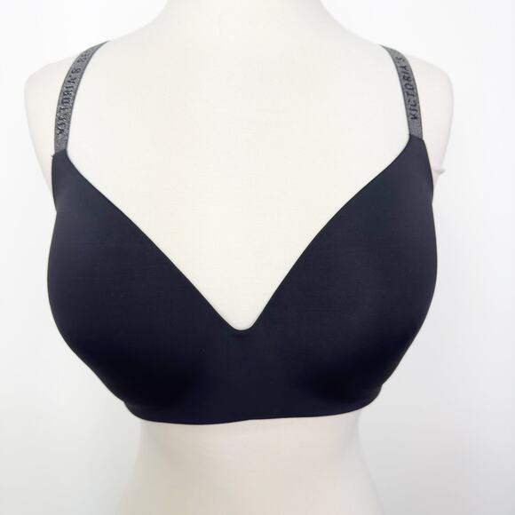 Victoria's Secret T-Shirt Lightly Lined Black Bra 34DDD - Picture 1 of 6